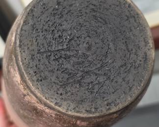 Studio Pottery Vase with Abstract Geometric Design