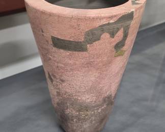 Studio Pottery Vase with Abstract Geometric Design