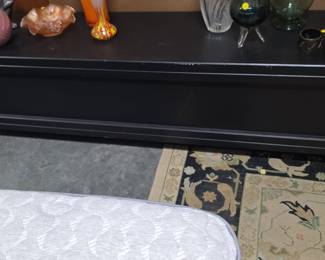 Mid-Century Modern Black Lacquer Low Console