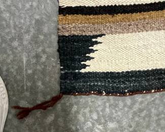 Navajo Style Hand-Woven Wool Saddle Blanket