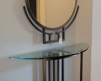 GENGLASS Violur Console Table with NOLVIS L Mirror