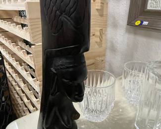 Mid-Century African Carved Ebony Figural Sculpture - Female Form