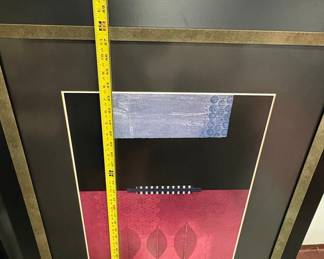 Set of 2 Contemporary Abstract Geometric Framed Art Prints