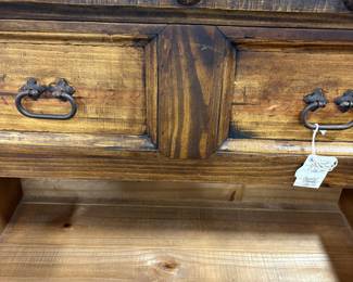 Rustic Pine Chest of Drawers with Star Accent