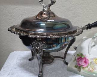 Wallace Baroque Silverplate Chafing Dish