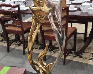 D'Argenta "Pareja en Love" Two-Tone Abstract Couple Sculpture