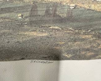 William Rushing Limited Edition Lithograph 'Seclusion'