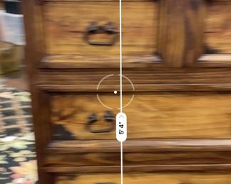 Rustic Pine Chest of Drawers with Star Accent