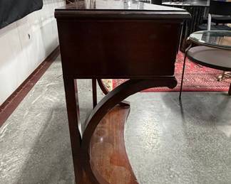 Mahogany Empire Console Table with Petticoat Mirror Burhou1-14