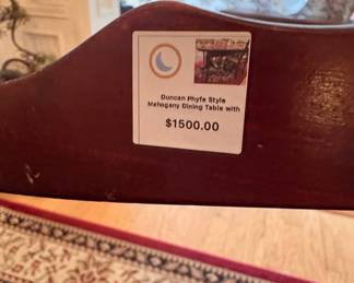 Duncan Phyfe Style Mahogany Dining Table and Chairs Set Riscam5-26-19