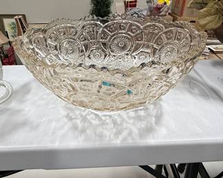 Imperial Glass Broken Arches Punch Bowl Riscam5-26-78