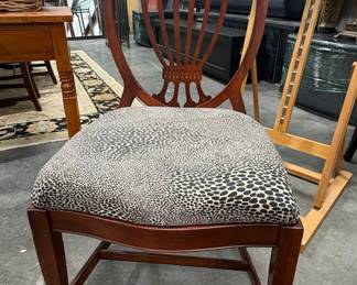Hepplewhite Shield Back Mahogany Dining Chair Riscam5-26-210