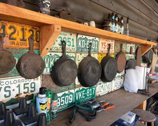 License plates are not for sale. Cast iron is.