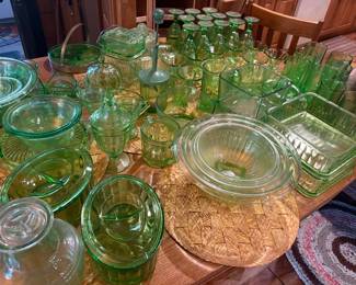 Large selection of Unanium glass