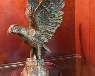 Beautiful large brass soaring eagle