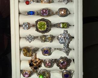 There is a nice selection of beautiful Jewelry including Rings, Bracelets, Necklaces, Earrings and more. Some Sterling Silver