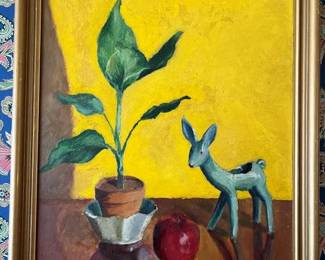 216 Donald Wood Still Life With Fawn Oil 