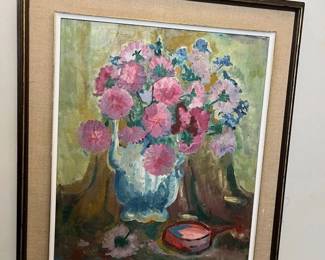216 Still Life Floral Bouquet Oil