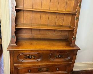 216 Maple HandPainted Farmhouse Hutch