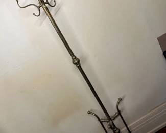 216 Vintage Brass Coat Rack