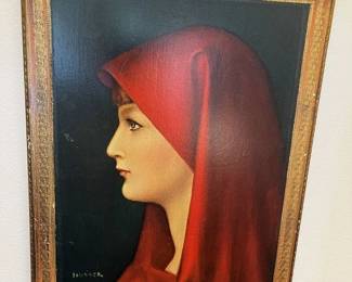 216 JeanJacques Henner Saint Fabiola of Rome Repro On Wood