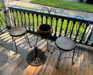 216 Vintage Iron Bistro Chairs