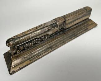216 1928 Van Gytenbeck Sales Co. Hudson Type Locomotive Paperweight Desk Art