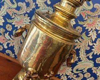 216 Vasily Batashev Russian Tula Brass Samovar
