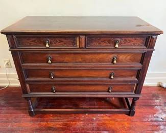 216 Kittinger Walnut  Flame Mahogany Accent 5Drawer Dresser