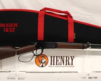 Henry Repeating Lever Carbine 22 LR Rifle model #H001L w/ 16" barrel, 12+1 shot SN C03477H w/ box **ATF LAWS APPLY**