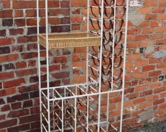 1954 Arthur Umanoff Metal Wine Rack 66.5in x 27in x 11in
