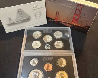 2018 San Francisco Mint 50th Anniversary Silver Reverse Proof Set w OGP, COA  Original Box  10 Re