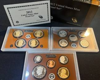 2012 United States Mint Proof Set w OGP, COA  Original Box  Complete 14Coin Collection