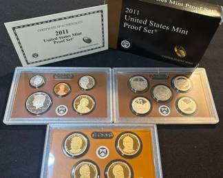 2011 United States Mint Proof Set w OGP, COA  Original Box  Complete 14Coin Collection