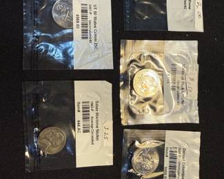 Littleton Coin Collection Lot  Silver Dime, Silver War Nickel, Eisenhower Dollars, 2009 Lincoln Set
