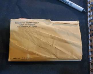 original envelope for a 1964 United States Mint Proof Set.