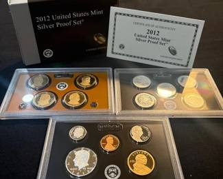 2012 U.S. Mint Silver Proof Set Complete w OGP  COA  Key Date 14Coin Silver Set