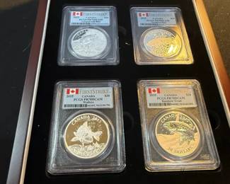 2015 Canada Freshwater Fish 4Coin Silver Proof Set PCGS PR70DCAM First Strike Complete w Box