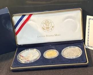 2008 U.S. Mint Bald Eagle 3Coin Proof Set Complete w Box  COA  Gold, Silver  Clad