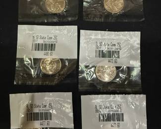 Large Lot of Littleton Coin Company State Quarters  2003 P  D Mint Uncirculated Coins  50 Packag