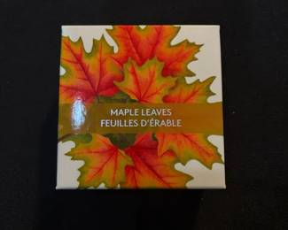 2014 Royal Canadian Mint $20 Maple Leaves Colorized 1 oz .9999 Fine Silver Coin w Box  COA