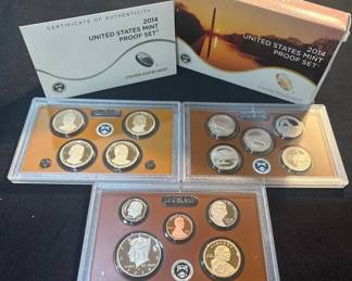2014 United States Mint Proof Set Complete w Original Box  COA  14 Proof Coins