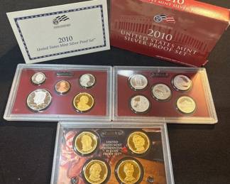 2010 United States Mint Silver Proof Set OGP  COA  Complete 14 Coin Set  America the Beautiful Qu