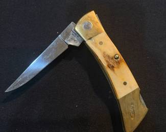 Vintage Case XX USA Lockback Folding Pocket Knife Bone Handle Made in USA