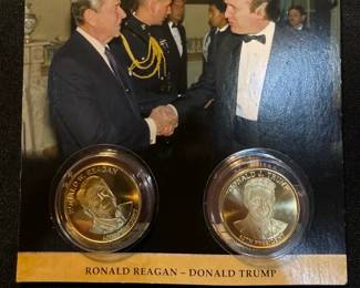2020 Republican Presidential Legacies Ronald Reagan  Donald Trump Limited Edition Commemorative Coi