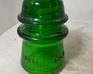 Green Hemingray Glass Insulator