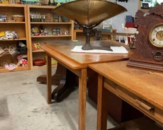 Table with slide out leaves. Needs a bit of tightening up....project!