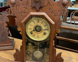 Antique clock. Works, with key