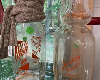 Milk Bottles, some crafted but not harmed