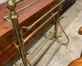 Heavy brass quilt rack